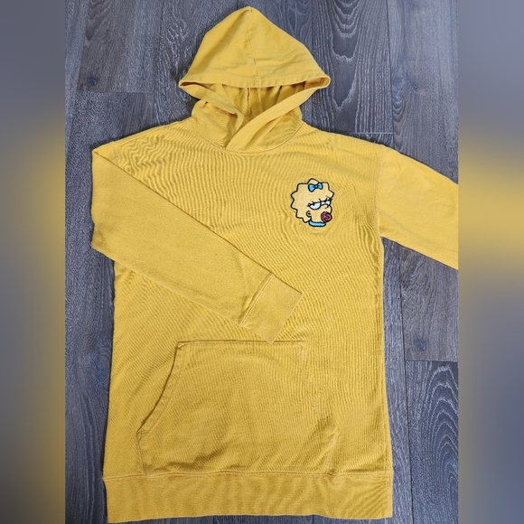 The Simpsons Maggie Pop Sugar Hoodie Kids XXL (18) Yellow - Picture 1 of 6